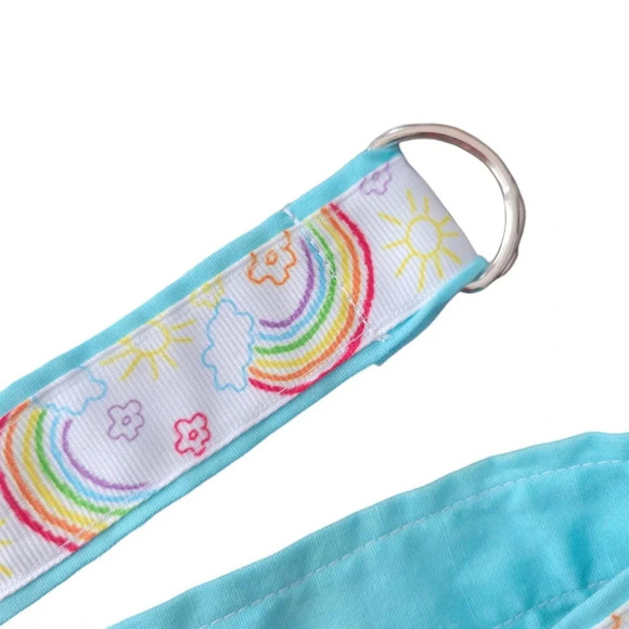 Handmade Toddler Girl's Belt 25in Long, Size 18 months - 3 Years Rainbows Flower - Picture 3 of 3